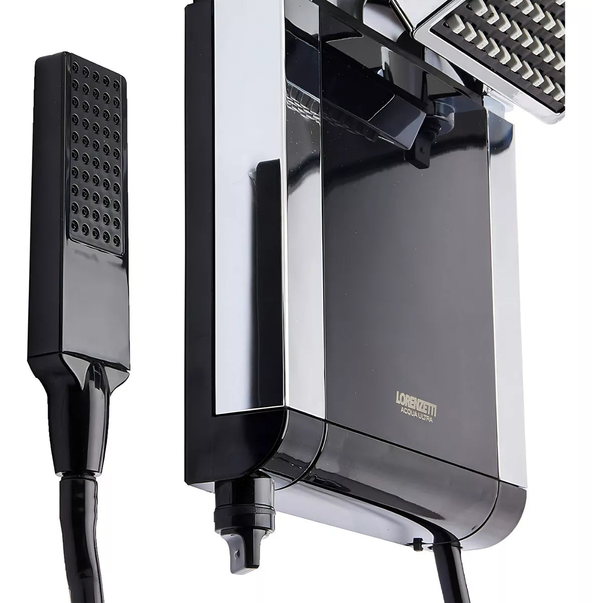 Chuveiro Elétrico de Parede Lorenzetti Acqua Ultra Duo Cor preto Cromado 5500W 127V