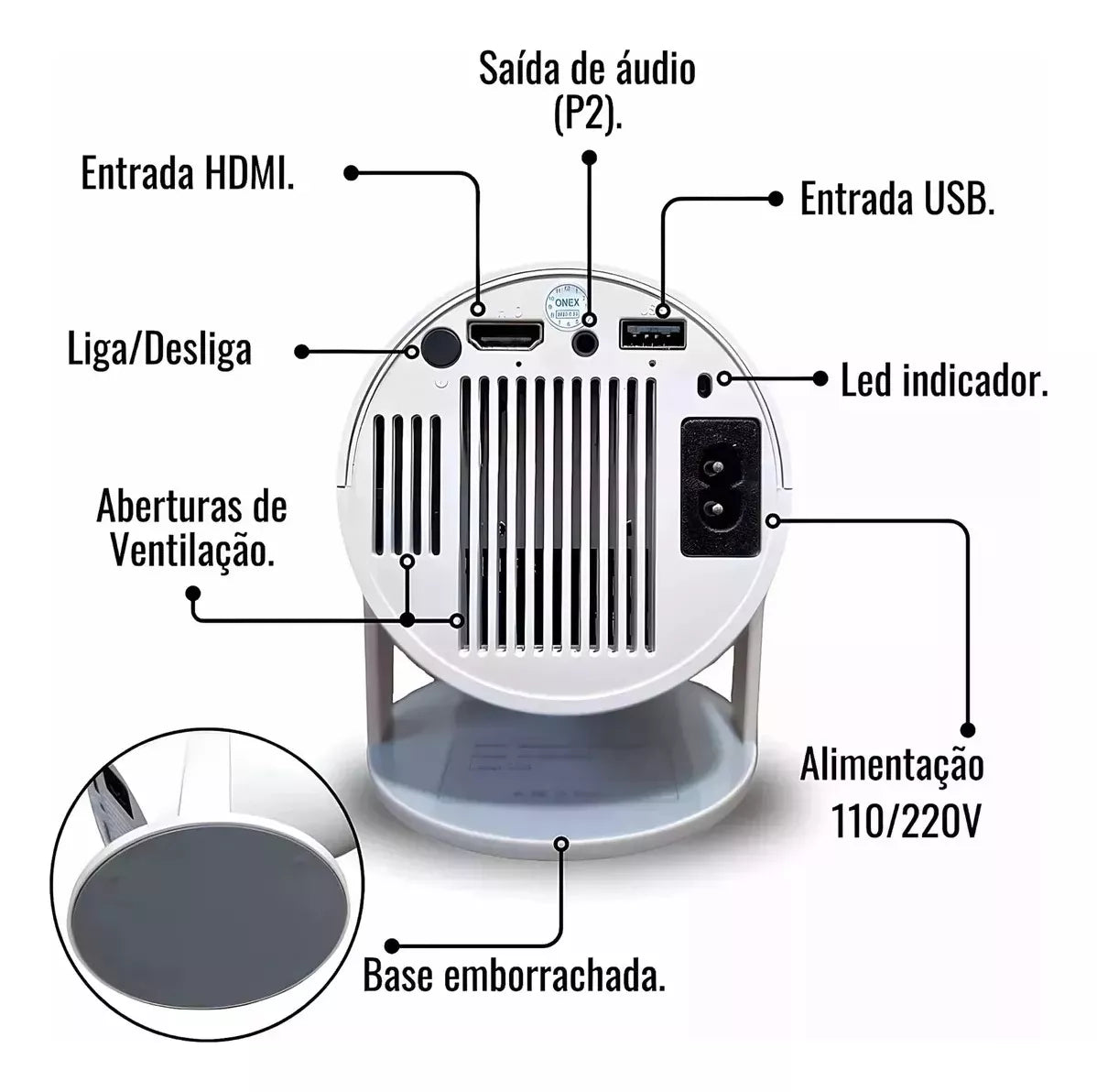 mini projetor portátil 4k android full hd smart wifi cinema
