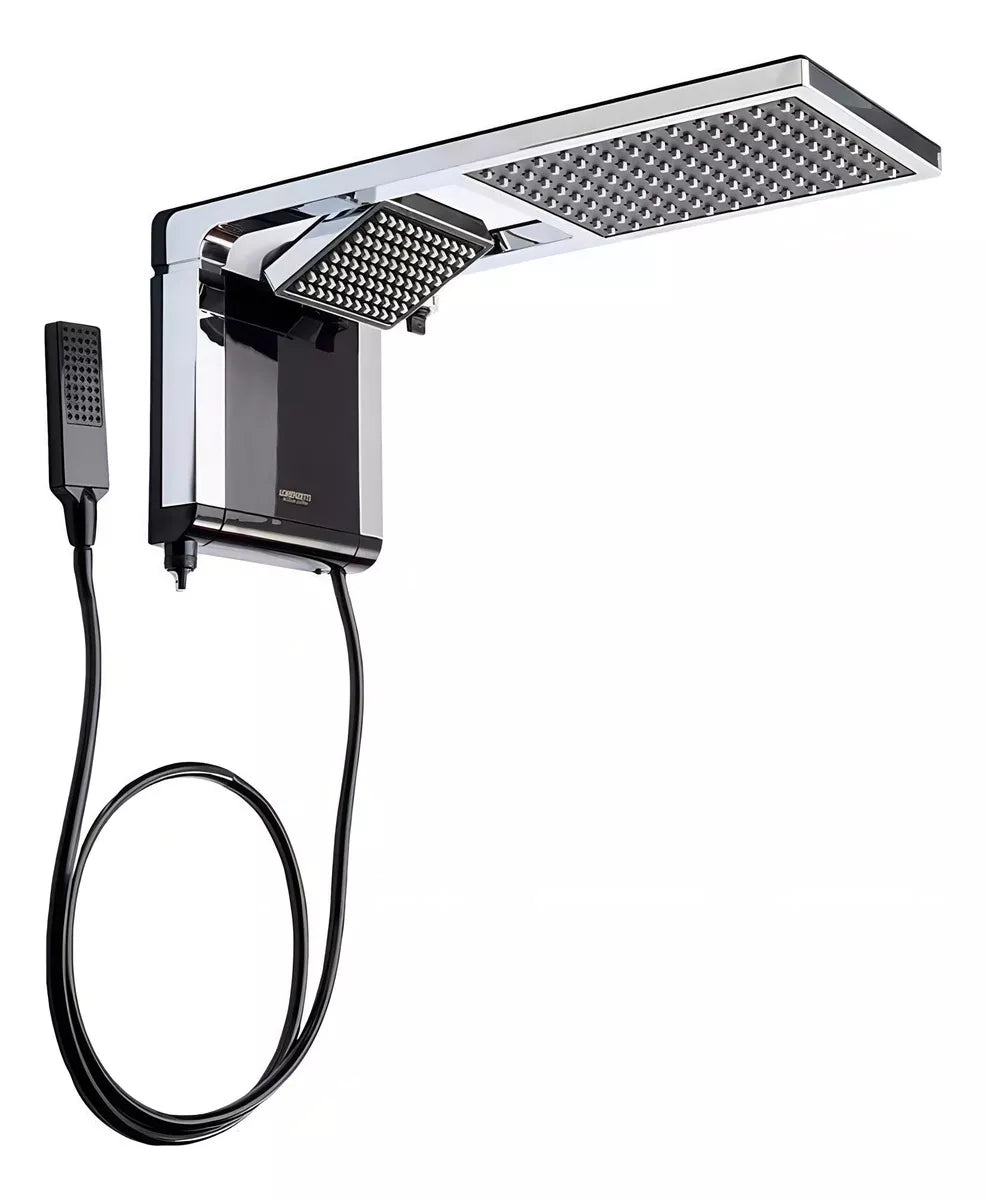 Chuveiro Elétrico de Parede Lorenzetti Acqua Ultra Duo Cor preto Cromado 5500W 127V