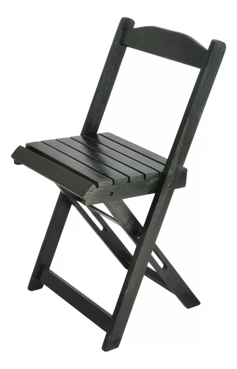 Conjunto Mesa Dobrável 70x70 Com 4 Cadeiras Madeira Maciça
