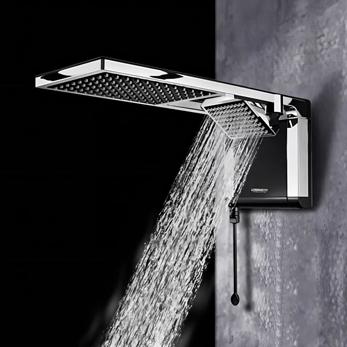 Chuveiro Elétrico de Parede Lorenzetti Acqua Ultra Duo Cor preto Cromado 5500W 127V