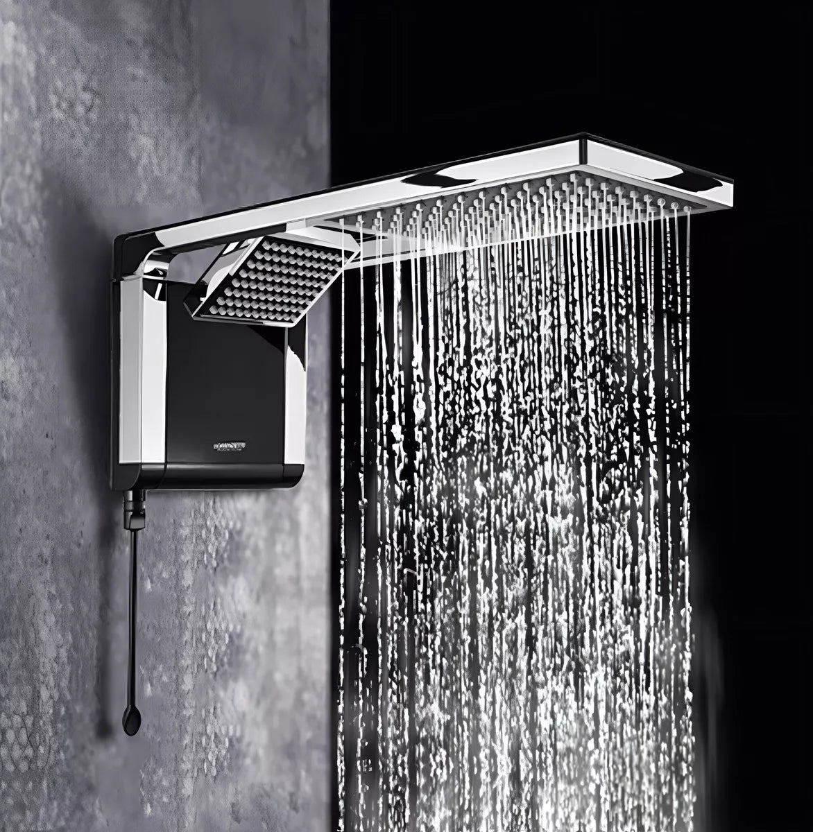 Chuveiro Elétrico de Parede Lorenzetti Acqua Ultra Duo Cor preto Cromado 5500W 127V