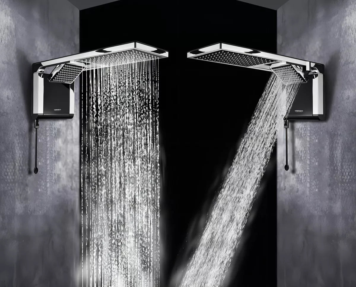 Chuveiro Elétrico de Parede Lorenzetti Acqua Ultra Duo Cor preto Cromado 5500W 127V