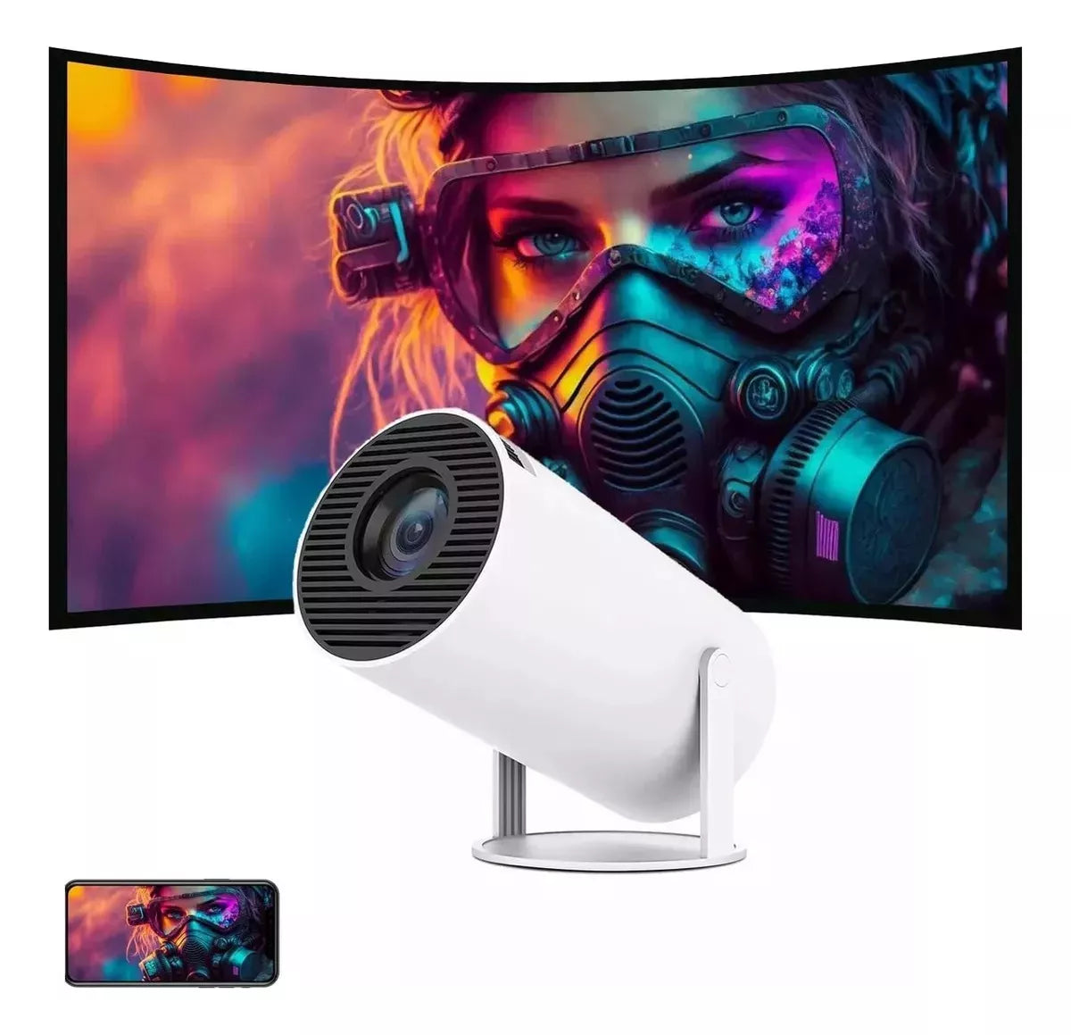 mini projetor portátil 4k android full hd smart wifi cinema