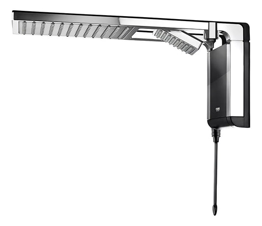Chuveiro Elétrico de Parede Lorenzetti Acqua Ultra Duo Cor preto Cromado 5500W 127V
