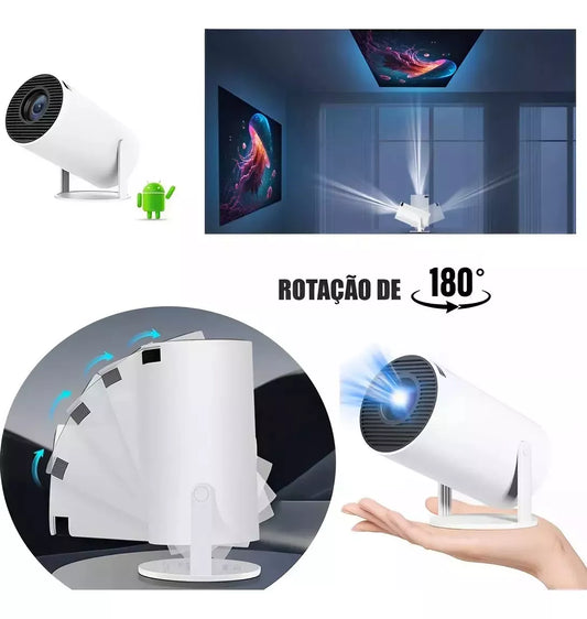 mini projetor portátil 4k android full hd smart wifi cinema