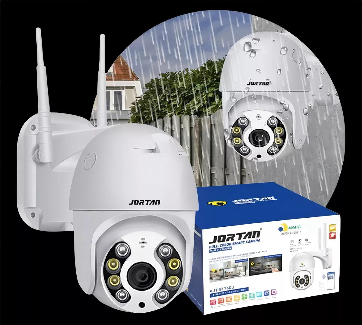 Câmera De Segurança Wifi Jortan Yoosee Sem Fio Full Hd Cor Branco